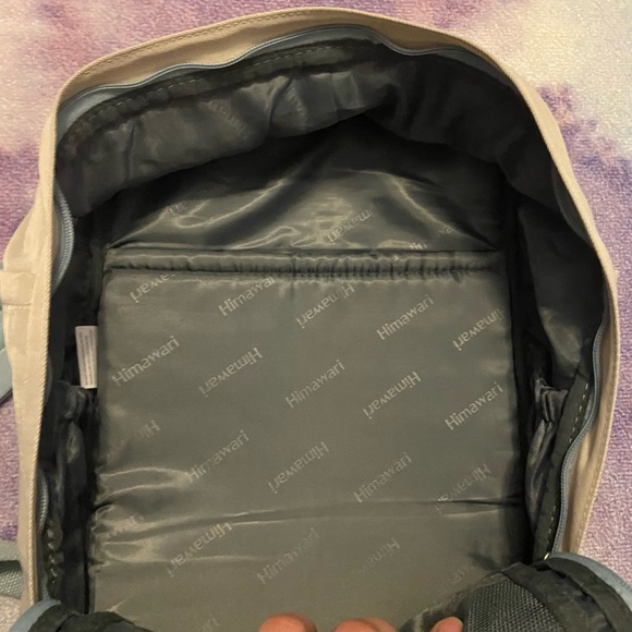 SOLD Himawari Blue and Creme Laptop Backpack - Picture 5 of 8